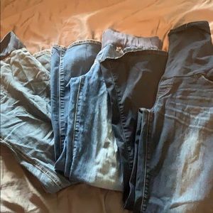 3 pairs of maternity jeans